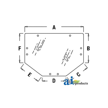 A & I Products Glass; Rear Window 55.5" x38" x6" A-L213351